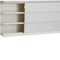 TEHALIT Kanál GBD5016109010 tříkomorový včetně víka, 50x161, plast, bílá barva, délka 2m