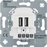 Zásuvka BERKER 260009 nab. přes USB kon.