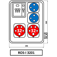 Skříň SEZ ROS-I 3201 zásuvková jištěná