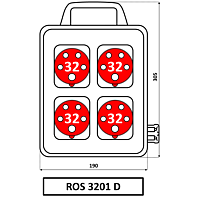 Skříň SEZ ROS 3201 D zásuvková s držákem