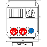 Skříň SEZ ROS 7/x-41(0-1) zásuvková