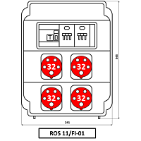 Skříň SEZ ROS-11/FI-01 zásuvková