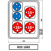Skříň SEZ ROS 1602 zásuvková IP44