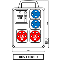 Skříň SEZ ROS-I 1601D zásuvková  jištěná