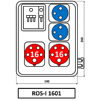 Skříň SEZ ROS-I 1601 zásuvková  jištěná