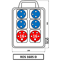 Skříň SEZ ROS 1605 D zásuvková s držákem