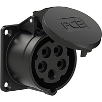 Zásuvka 16A/400V 5-pól. IP44 vest.
