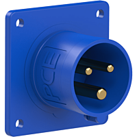 PCE Přívodka 16A/230V vestavná 3-pólová, IP44, přímá, příruba 70x70mm