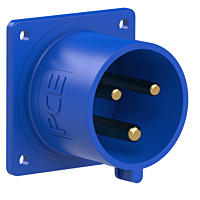 PCE Přívodka 32A/230V  vestavná 3 pólová, IP44, přímá, příruba 70x70mm