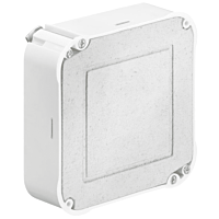 KAISER  Krabice čtvercová univerzální bezhalogen 105x105x53 mm s minerálním víkem, do dutých stěn