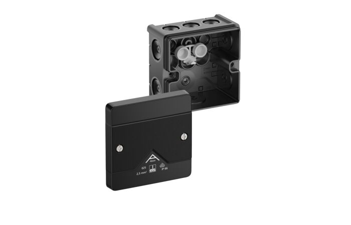 SPELSBERG Krabice Abox 025-L/sw rozbočovací 2,5mm² 87x87x52 IK07 IP66 černá
