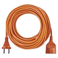 EMOS Přívod dvoužilový pohyblivý  10m / 1 zásuvka / oranžový / PVC / 230 V / 1 mm2