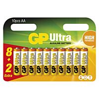 GP Alkalická baterie Ultra AA (LR6), 8+2 ks