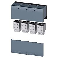 SIEMENS  Bloková svorka Cu/Al kabely 4x(120 ÷ 300) mm2, kryt svorek, 4 ks, pro 3VA15, 3VA25 do 1000 A  typ 3VA9604-0JJ44