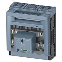 SIEMENS  Pojistkový odpínač velikost 3, 3pól. provedení se signalizací stavu pojistek MFM, AC 24÷690 V / DC 24÷440 V, pro montáž na montážní desku, šroubové svorky  typ 3NP1163-1DA11