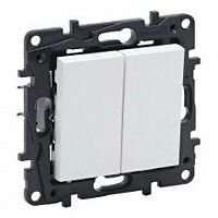 LEGRAND Spínač NILOÉ STEP 863112 dvojité tlačítko bílá