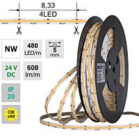 LED pásek COB NW, 480LED/m, 6W/m, DC 24V
