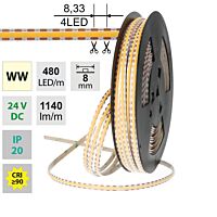Pásek LED COB t.b. 12W/m 24V IP20 50m