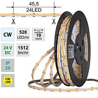 LED pásek COB CW, 528LED/m, 14W/m, DC 24