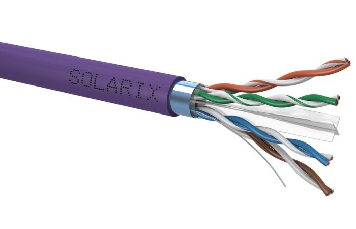 SOLARIX Kabel FTP 4x2x0,5 CAT6 LSOH (balení 500m/cívka)