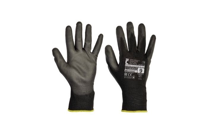 CERVA Rukavice BUNTING Black PU velikost 9