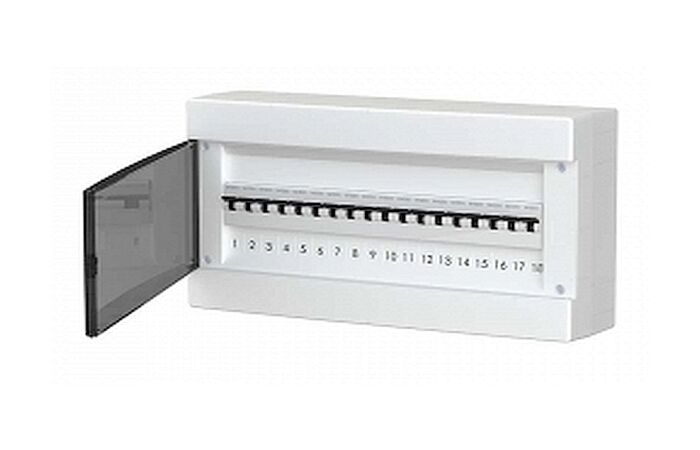 SCAME Skříň DINAMIC 18TE, nástěnná, průhledná dvířka, IP40