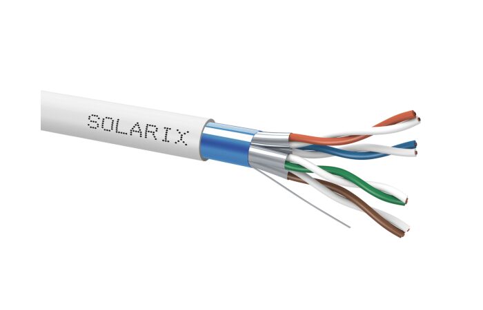 SOLARIX Instalační kabel Solarix CAT6A FFTP LSOH Dca-s2,d2,a1 500m SXKD-6A-FFTP-LSOH