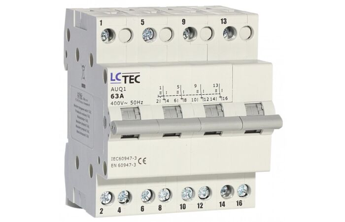 LC TEC Přepínač sítí 1-0-2 63A 4P