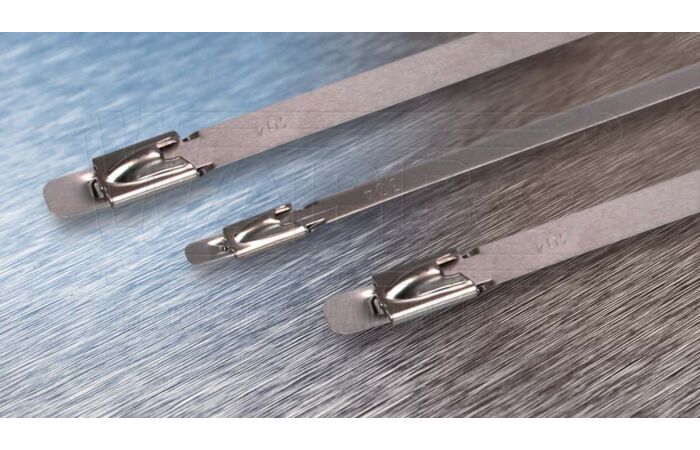 WAPRO Pásek vázací 201x4,6mm s kuličkovým zámkem BALL LOK, nerez 304
