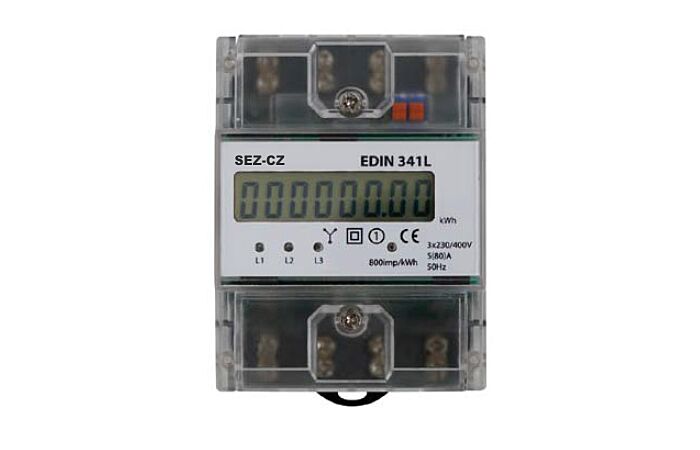 SEZ Elektroměr EDIN 341L 5-80A 3 fázový 1s LCD