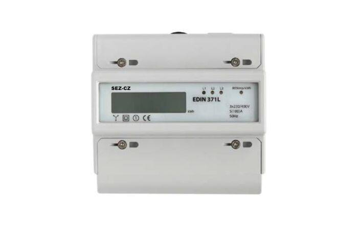SEZ Elektroměr EDIN 371L 5-100A 3 fázový 1s LCD