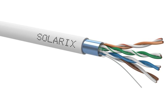 SOLARIX Kabel FTP 4x2x0,5 CAT5E PVC (balení 305m/box)