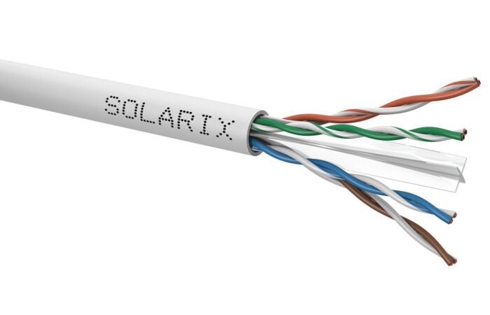 SOLARIX Kabel UTP 4x2x0,5 CAT6 PVC (balení 500m/cívka)