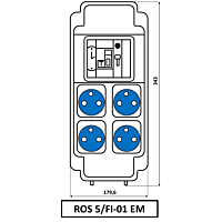 Skříň SEZ ROS5/FI-01EM zásuvková s el.