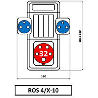 Skříň SEZ ROS4/X-10 zásuvková