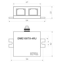 KIWA Svodič DME100TX-4RJ