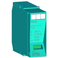 KIWA Ochrana přepěťová PO II 0 280V/40kA, C+D - náhradní modul tyrkysový