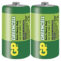 GP Baterie malý mono GREENCELL R14G C 1,5V balení 2ks