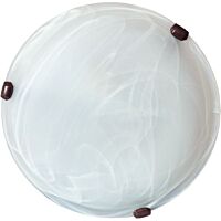 RABALUX Svítidlo ALABASTRO 2x60W E27 IP20 bílé alabastrové sklo/bronzové úchyty