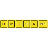 CUPRO Tabulka"L1,L2,L3,PE,N,PEN" malá samolepící