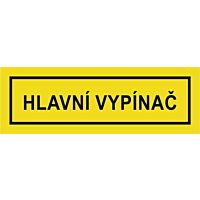 CUPRO Tabulka"HLAVNÍ VYPÍNAČ"samole.malá(2,5x7,5)