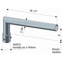 KOOPERATIVA Výložník SK 1-1000 žárový zinek, sadový