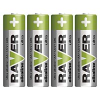 RAVER Baterie tužková ALKALINE LR6 1,5V AA blistr 4ks
