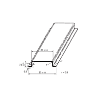 SCHMACHTL Lišta DIN TS 35x7,5 neperforovaná Sendzimir 2000mm