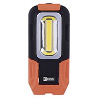 EMOS Svítilna LED COB 3W 180lm 3×AAA magnet, hák, otočná