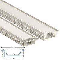 MCLED Profil AL 24x8mm, VS vestavný, mléčný difuzor, komplet, 2m