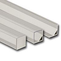 MCLED Profil AL 16x16mm, RD rohový, čirý difuzor, komplet, 2m