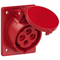 PCE Zásuvka 16A/400V 4-pól. IP44 vestavná šikmá