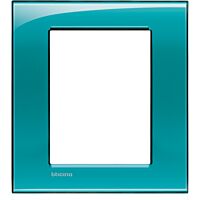 Rámeček BTICINO LLT hran.3+3M tyrkysová