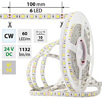 MCLED Pásek LED SMD5050 CW, 60LED/m, 14,4W/m, 1132lm/m, IP54, DC 24V, 10mm, 5m